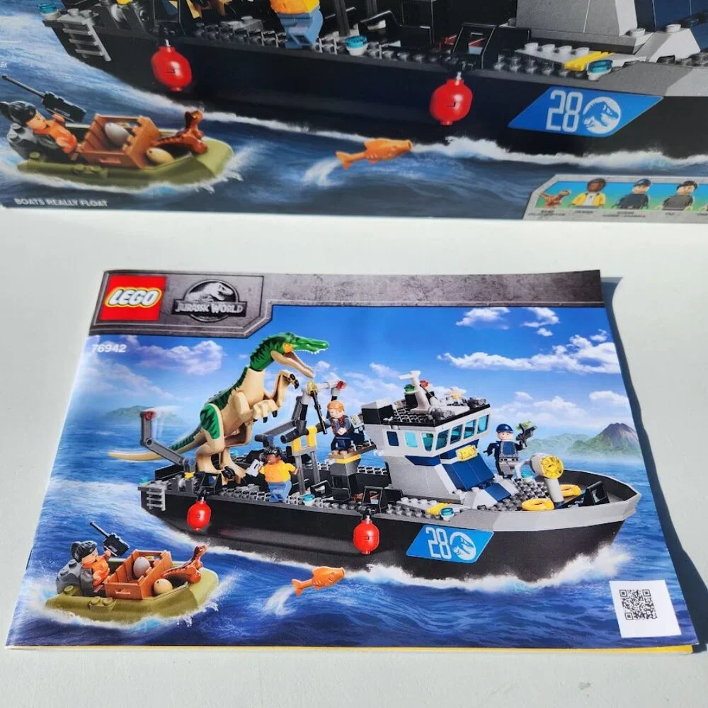 LEGO Jurassic World Park Baryonyx Dinosaur Boat Escape 76942 Building Set Set, B